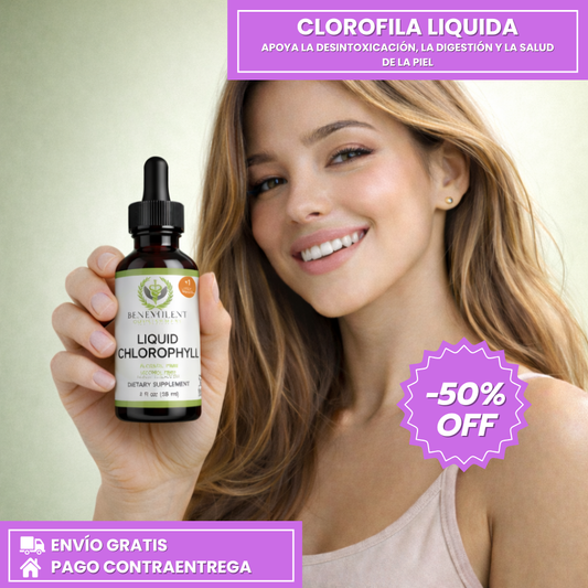 Clorofila Liquida - Desintoxicación natural, apoyo digestivo y piel más limpia y luminosa