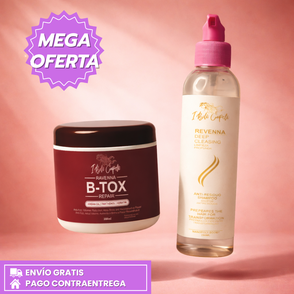 Kit Ravenna B-TOX Reparador - Reparación, Brillo y Control del Frizz