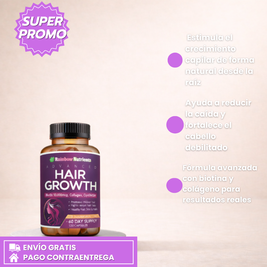 Hair Growth - Cabello más grueso, brillante y saludable